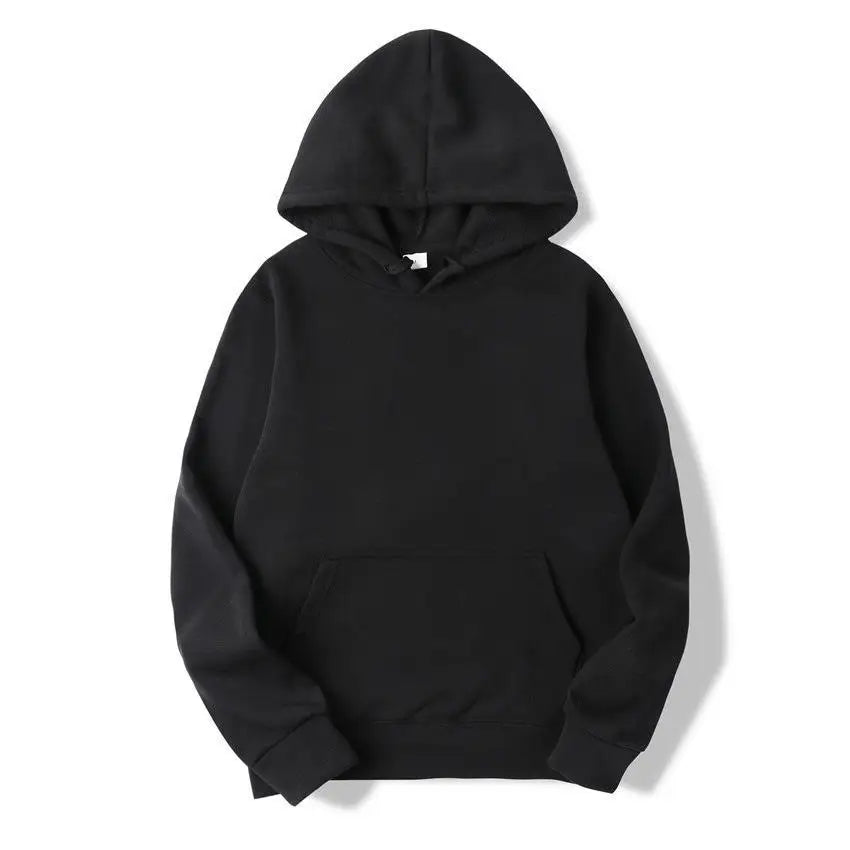 Plain Pullover Fleece Hoodies Unisex Wholesale Hooded Sweatshirt Men Cheap Sublimation Black Hoodie